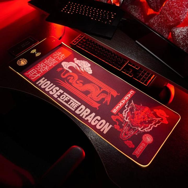 Actual product image Numskull Mouse pad House of Dragons + wireless Charge 30x80cm (XL)