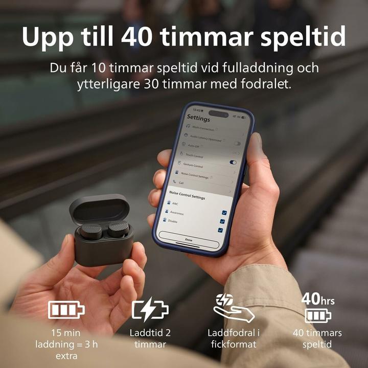 Image du produit Philips TAT5000BK/00 (ANC, 7 h, Sans fil)