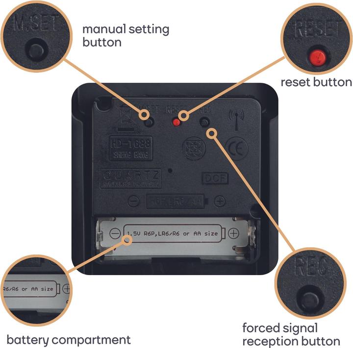 Produktbild Perel Wanduhr (30 cm)