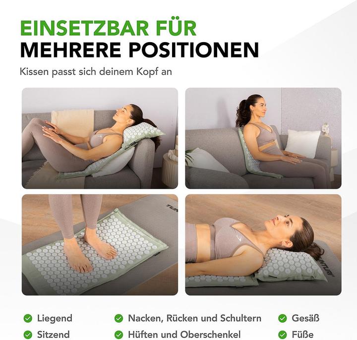 Immagine prodotto Tunturi Akupressurmatte Pro mit Kissen, div.Farben (20 mm)