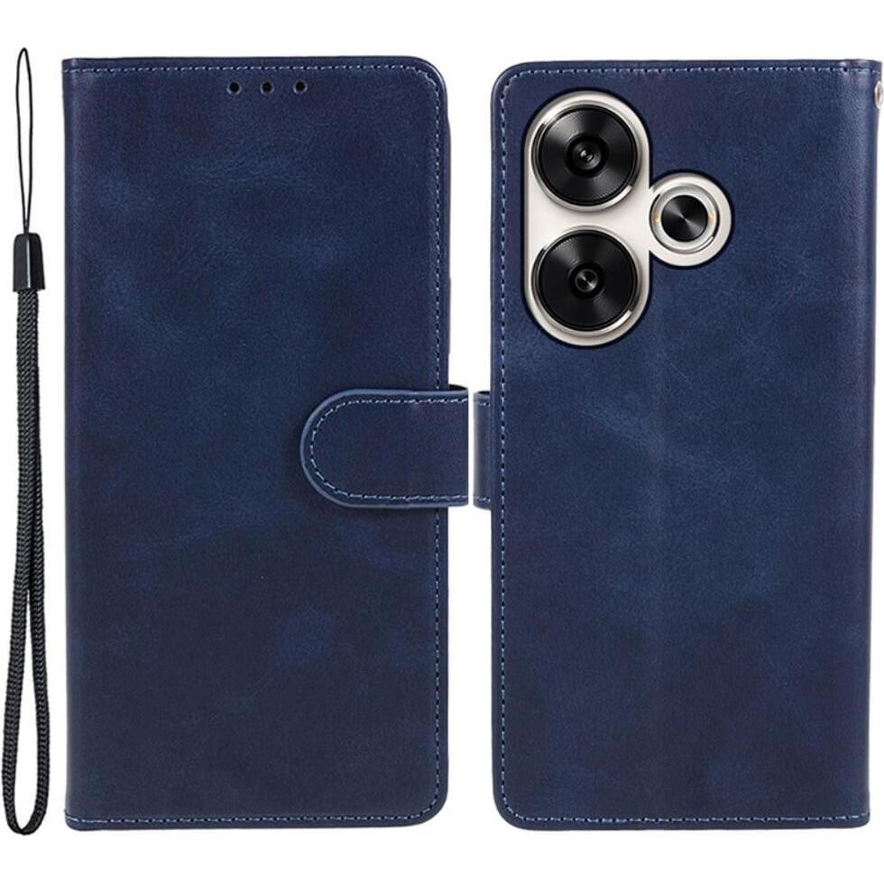 Thumbnail - Cover-Discount Xiaomi Poco F6 - Leder Etui Hülle (Xiaomi Poco F6), Smartphone Hülle, Blau