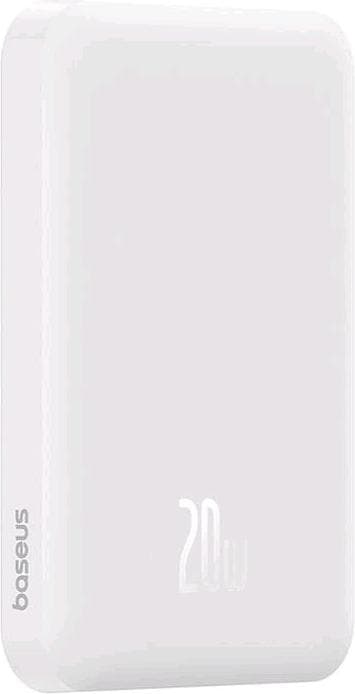 Actual product image Baseus mini power bank 5000mAh 20W + USB-C cable (20V/3A) - white (5000 mAh, 20 W, 19250 Wh)
