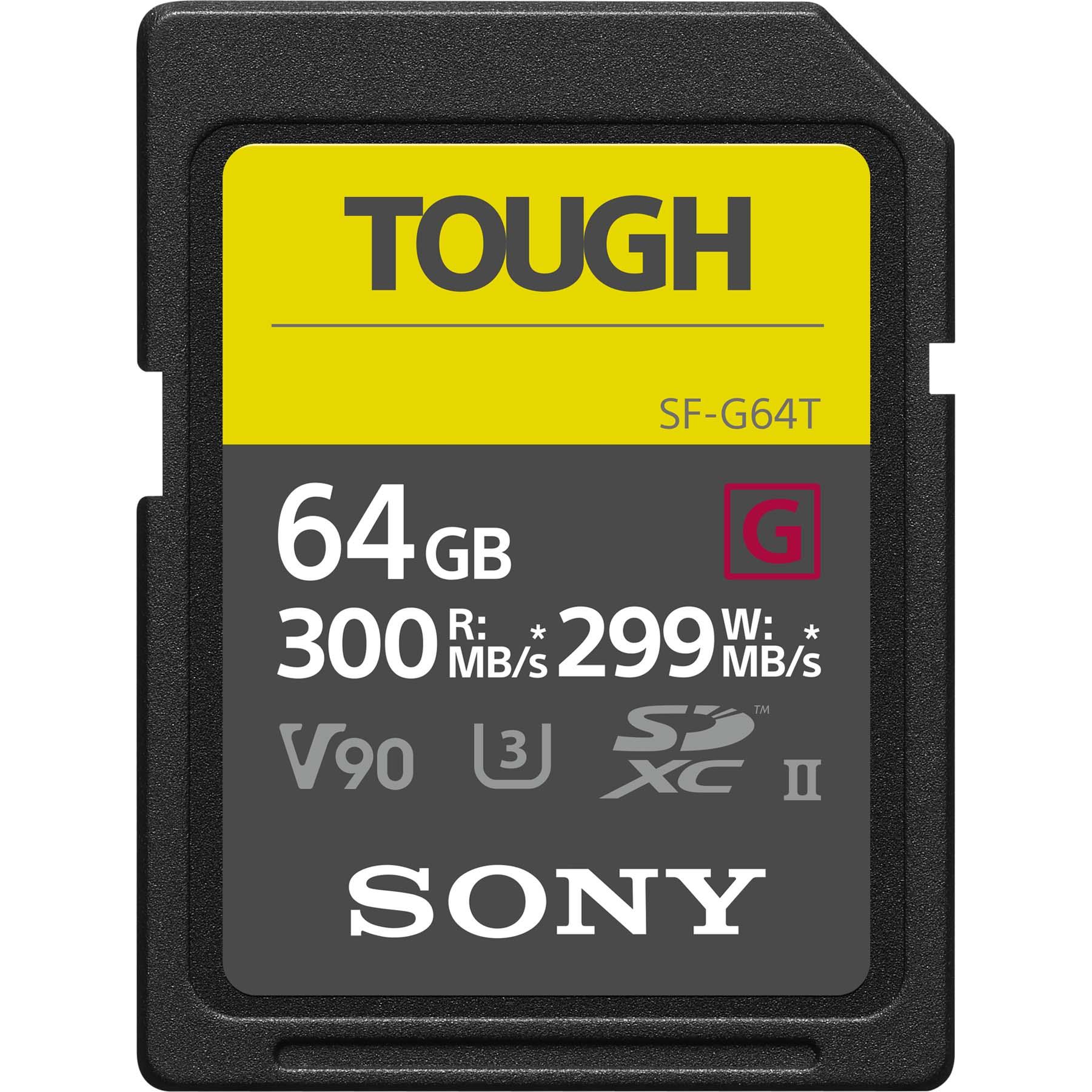Sony SF-G Tough SDXC UHS-II (64 GB, SDXC, U3, UHS-II), Speicherkarte, Schwarz