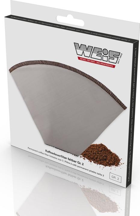 Actual product image Karl Weis Coffee filter GR.2 foldable stainless steel