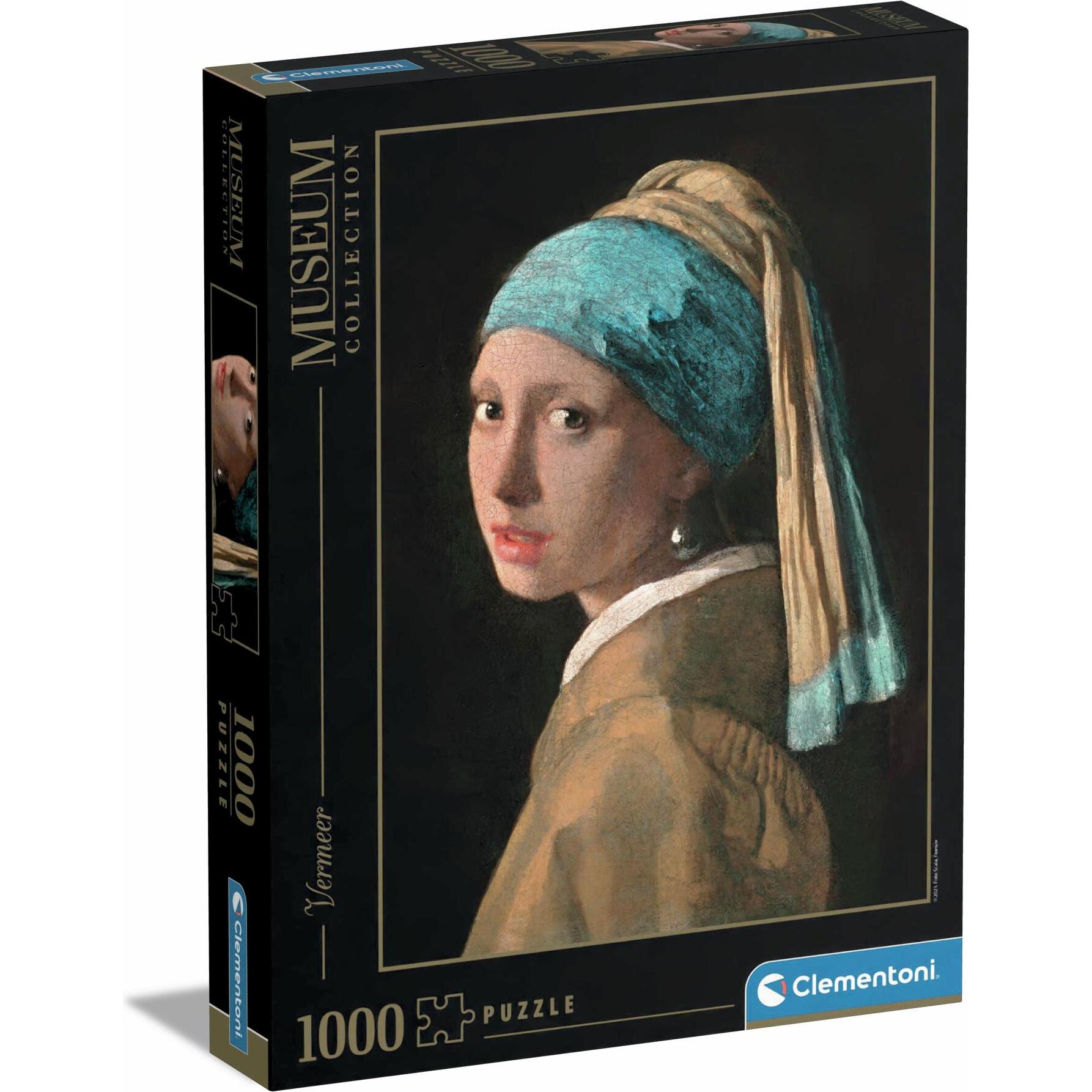 Clementoni Ragazza Multicolore Puzzle Con Parte Dell'orecchino Di Perla (1000 Pezzi)