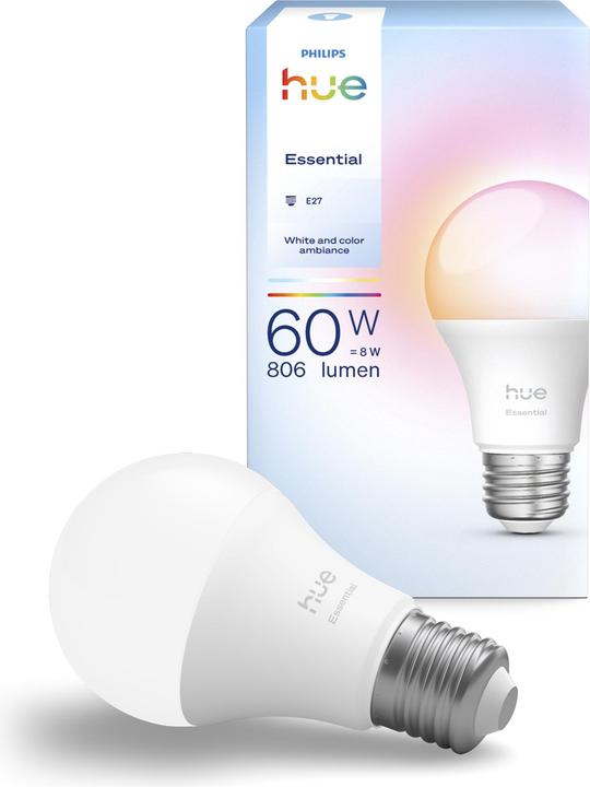 Actual product image Philips Hue Essential White & Color Ambiance (E27, 8 W, 806 lm, 1 x, F)