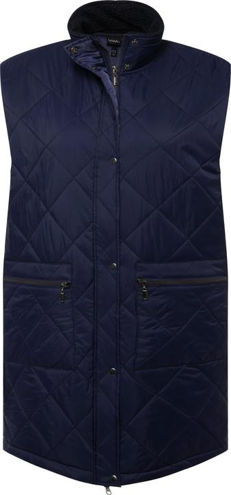 Produktbild Ulla Popken Long-Steppweste, Stehkragen, Zipper, Zipptaschen (50, 52)