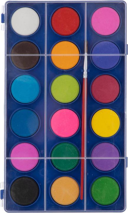 Grafix Tavolozza per acquerello con pennello (Multicolore, 18 ml)