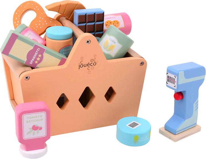 Produktbild Jouéco gefüllter hölzerner Einkaufskorb