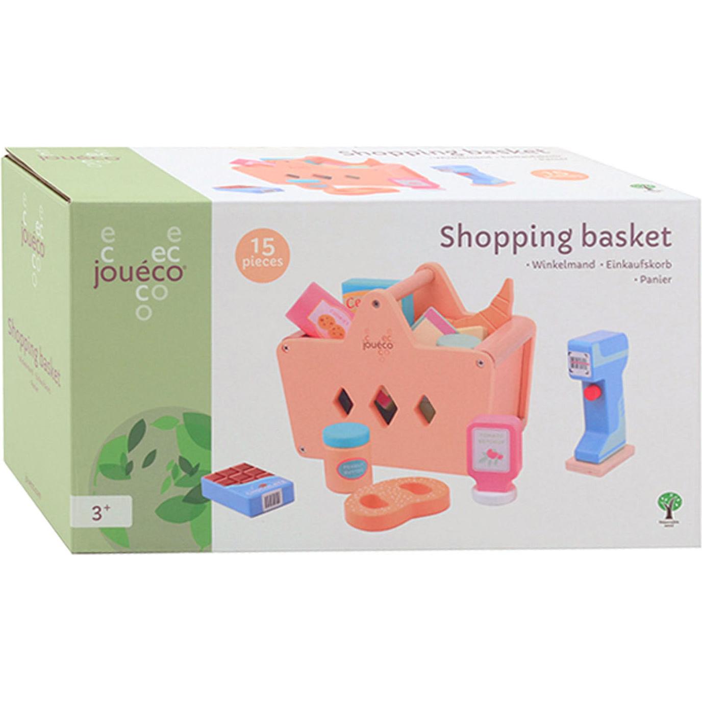 Thumbnail - Jouéco gefüllter hölzerner Einkaufskorb