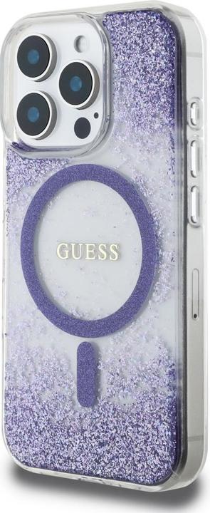 Produktbild Guess HC Resin Bottom Glitter MagSafe case for iPhone 16 Pro Max - purple (Apple iPhone 16 Pro Max)
