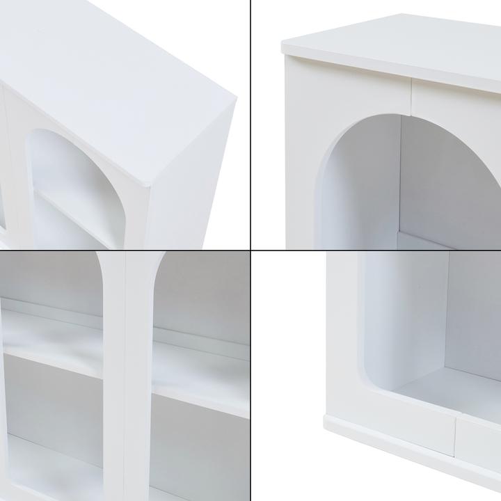 Actual product image En.Casa Sideboard Trorhun 120x30x80 cm Weiss (120 x 30 x 80 cm)