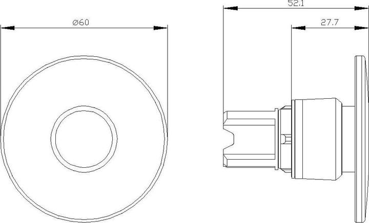 Actual product image Siemens Front element for emergency stop Ř22mm kl rnd 3SU1051-1CA70-0AA0