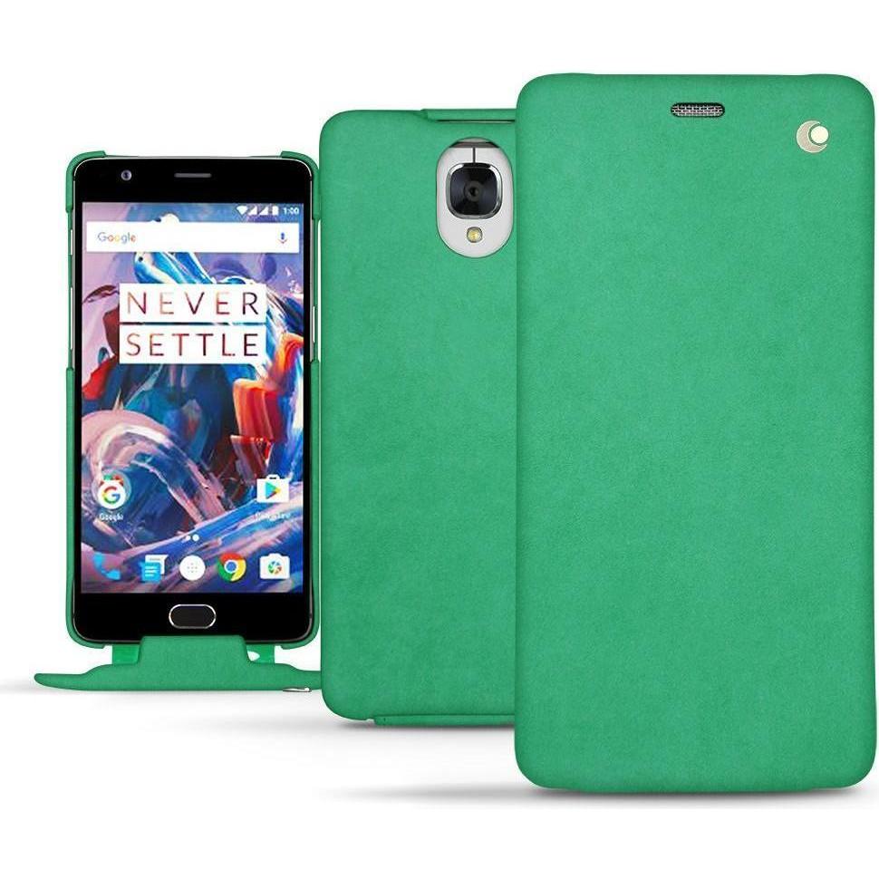 Noreve Lederschutzhülle vertikal (OnePlus 3), Smartphone Hülle, Grün