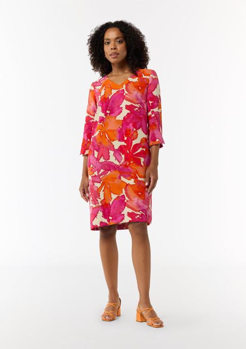 Image du produit Comma Kleid Gemustertes Kleid aus Crêpe (38)