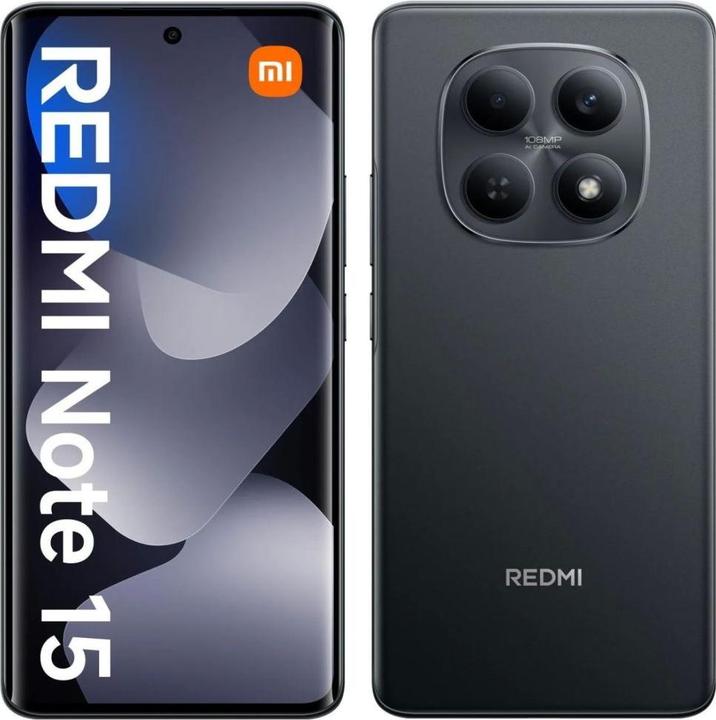 Actual product image Xiaomi REDMI Note 15 (128 GB, Black, 6.77", Dual SIM, 4G)