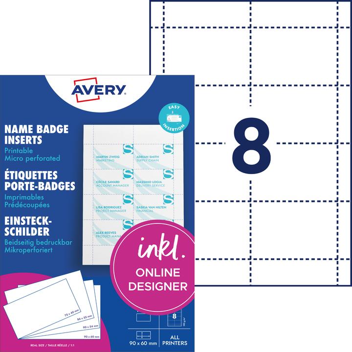 Produktbild Avery Einsteckschilder