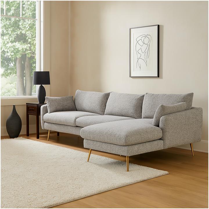 Produktbild HTI-Living Modernes Ecksofa mit Ottomane rechts Stil und Komfort für Ihr Wohnzimmer (Ecksofa)