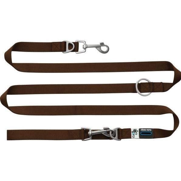 Curli Verstellbare Leine Nylon braun L (L, Hund, Hundesport), Halsband + Leine