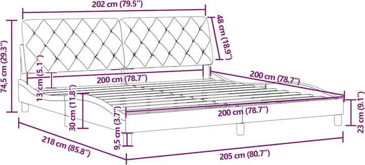 Image du produit vidaXL Bettgestell (200 x 200 cm)