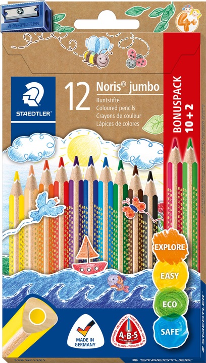 Actual product image Staedtler Crayon Noris jumbo 10+2 (Multicoloured, 12 x)