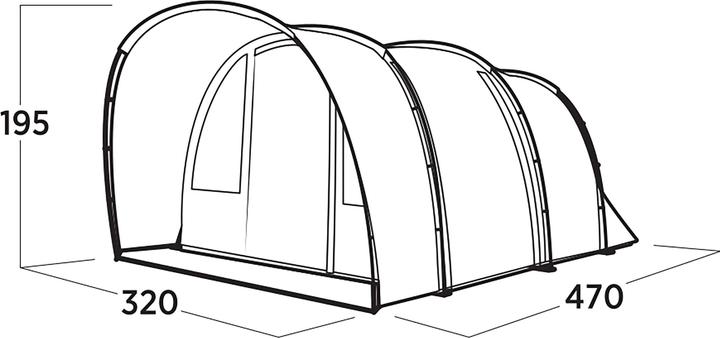 Produktbild Easy Camp Familien-Tunnelzelt Skarvan 5 (grau, Modell 2025) (Tunnelzelt, 16.20 kg, 5 Personen)