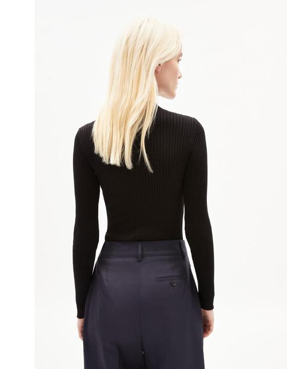 Actual product image Armedangels Alaania Pullover Stand-Up Collar Black (S)