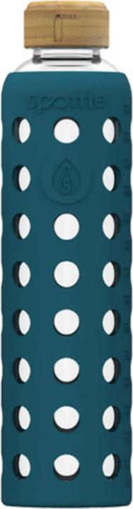 Produktbild Spottle Glasflasche mit Silikonhülle petrol, 750ml, Bambusdeckel (1 Stk) (0.75 l)