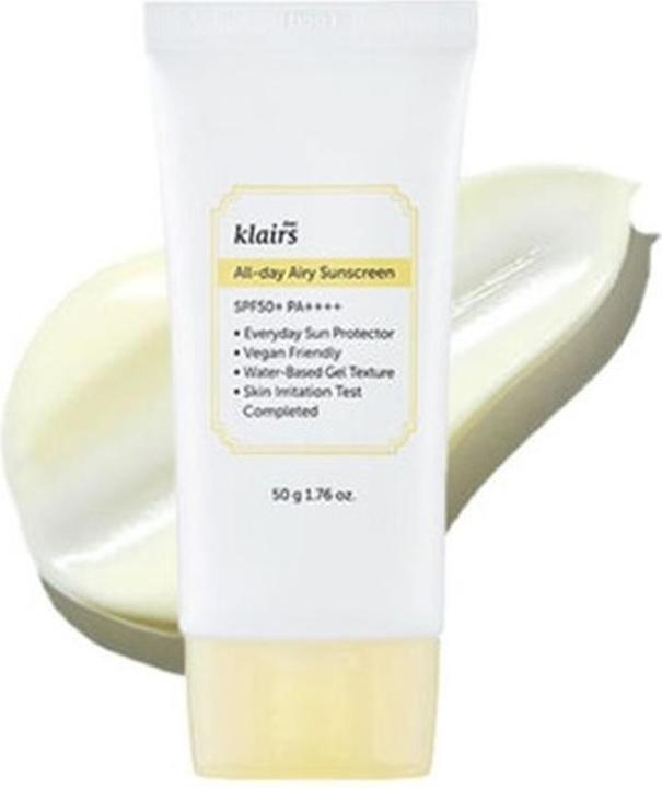 Image du produit Klairs All-day Airy Sunscreen (Crème solaire, SPF 50+, 50 ml)