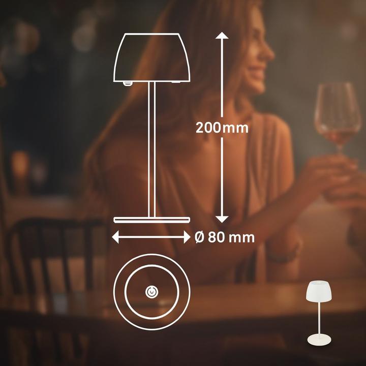 Image du produit Briloner Lampe de bureau LED rechargeable - Mini Touch, white (150 lm)