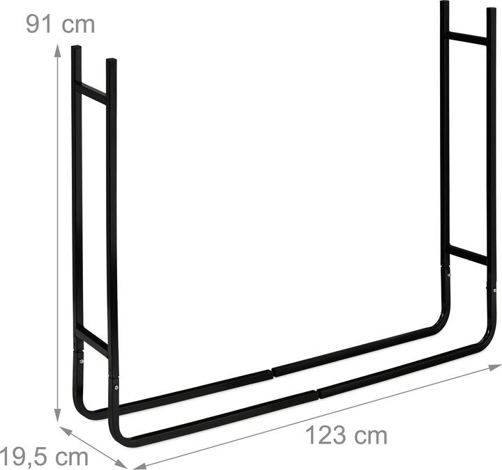 Immagine prodotto Relaxdays Scaffale portalegna (123 x 19,5 x 91 cm)