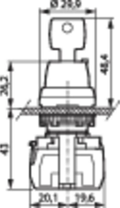 Produktbild Baco Schlüsselschalter 600 V 10 A mit Adapter