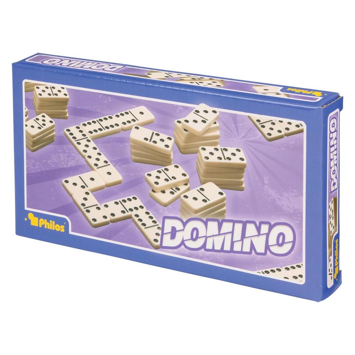 Philos Domino dubbel (Duits, Engels, Frans, Italiaans, 2 - 4 Spelers)