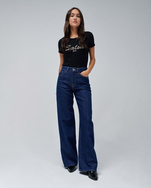 Actual product image Salsa Jeans T-Shirt Lurex Embroidery Branding T-Shirt (XS)