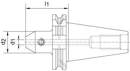 Produktbild Fortis Flächenspannfutter DIN69871ADB SK40 14 mm A100