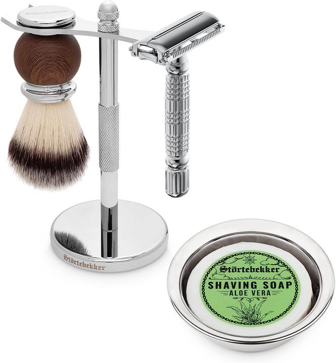 Immagine prodotto Störtebekker Set di rasoi di sicurezza con supporto
