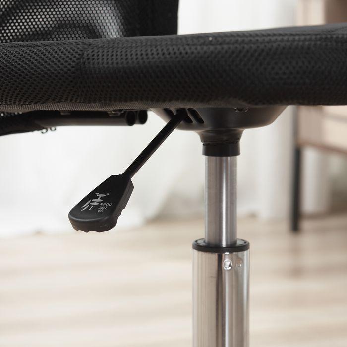 Produktbild Swisshandel24 Bürostuhl ergonomisch, mit atmungsaktiver Rückenlehne, bis 100 kg belastbar, Schwarz