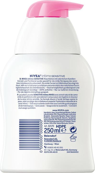Actual product image NIVEA Intimo Sensitive (250 ml, Intimate washing lotion)
