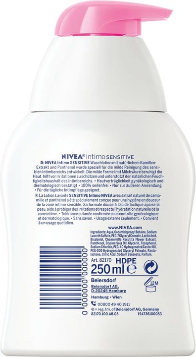 Actual product image NIVEA Intimo (250 ml, Intimate washing lotion)