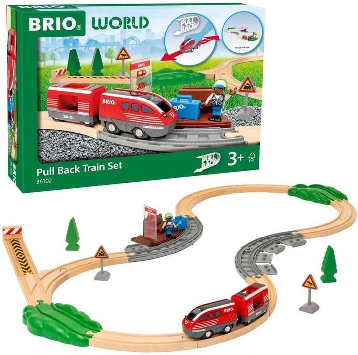 Produktbild Ravensburger BRIO World – 36102 Zugset mit Rückziehmotor | Zugset-Zubehör für Kinder ab 3 Jahren