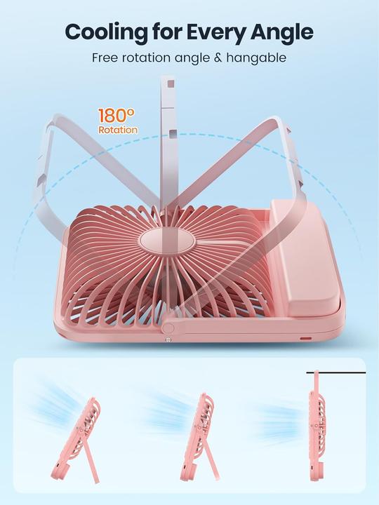 Produktbild Warmco Tragbarer Akku-Tischventilator (40 dB)