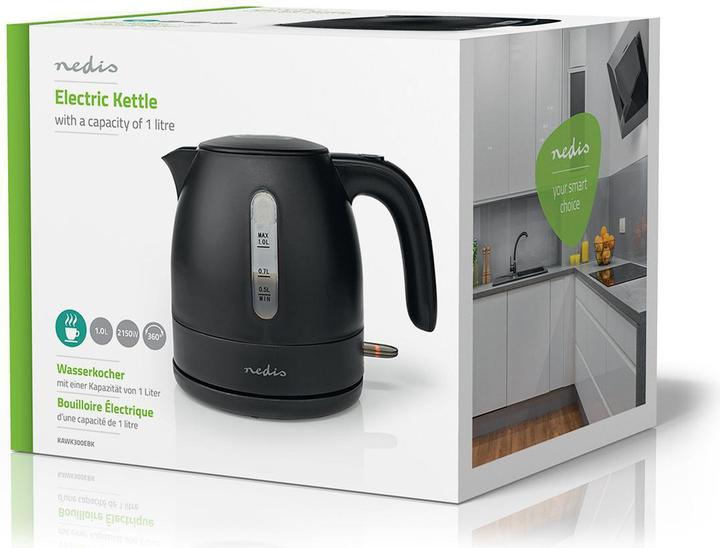 Produktbild Nedis Wasserkocher - 360°-Drehsockel - Boil-dry protection - Wasserstandsanzeige - Sicherheitsdeck (1 l)