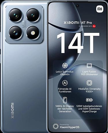 Produktbild Xiaomi 14T Pro (512 GB, Titan Blue, 6.67", Dual SIM, 5G)