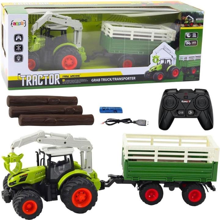 Produktbild Lean Toys Ferngesteuerter Traktor mit Anhänger