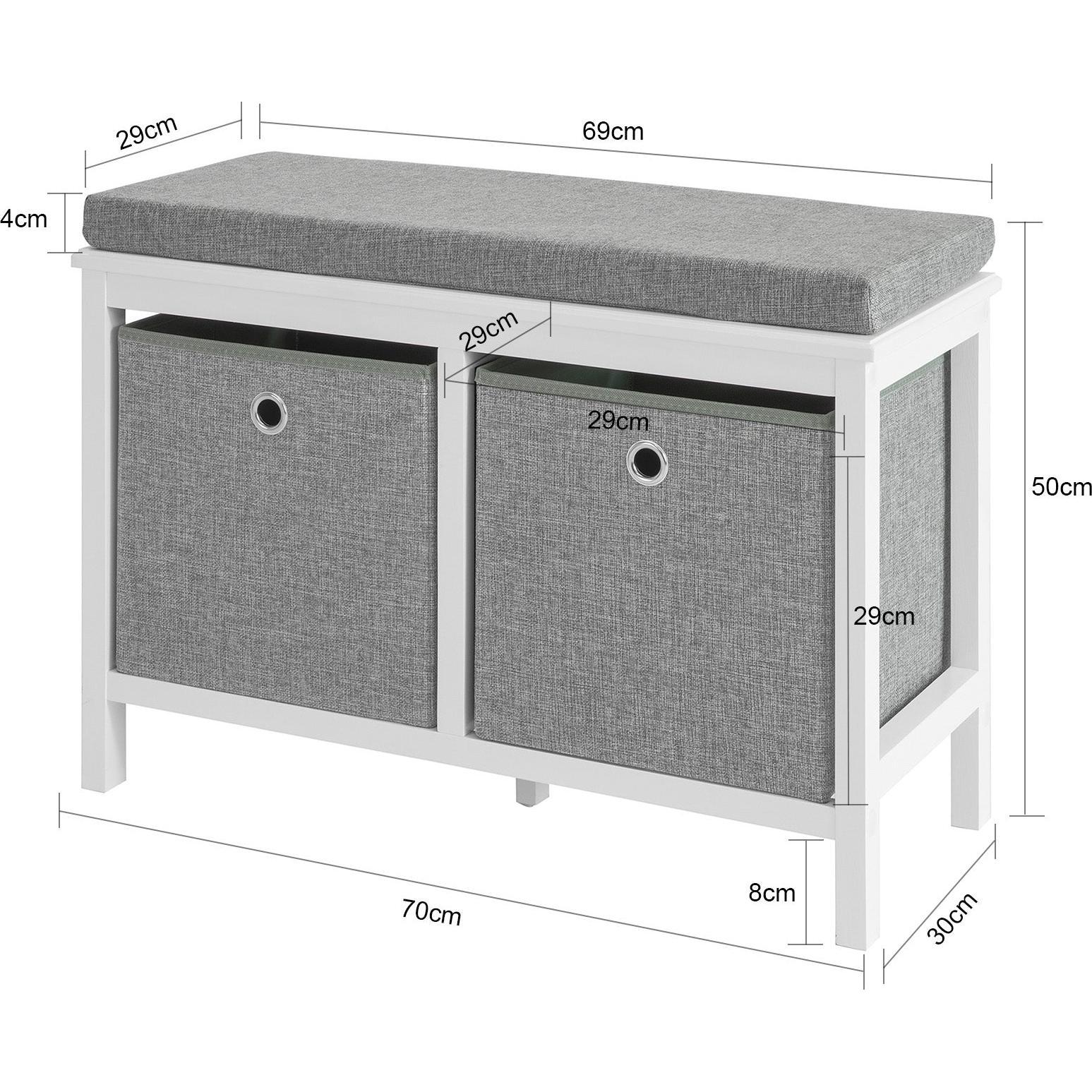 Thumbnail - SoBuy, Sitzbank, Sitzkommode (70 cm)