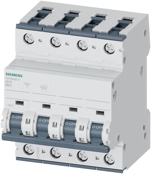 Actual product image Siemens Circuit breaker UC B 50A 4p 400V 5SY6450-6
