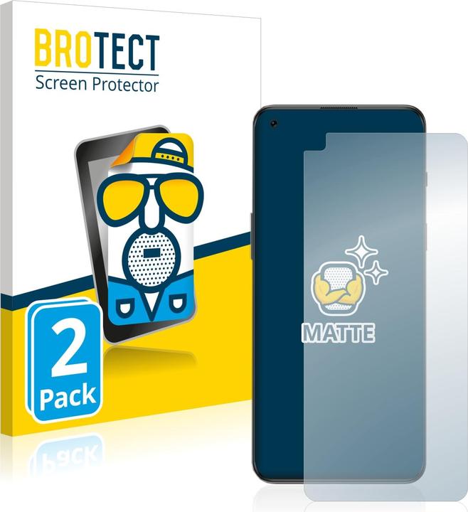 Actual product image BROTECT Anti-glare screen protector matt (2 Piece, OnePlus North 2T 5G)