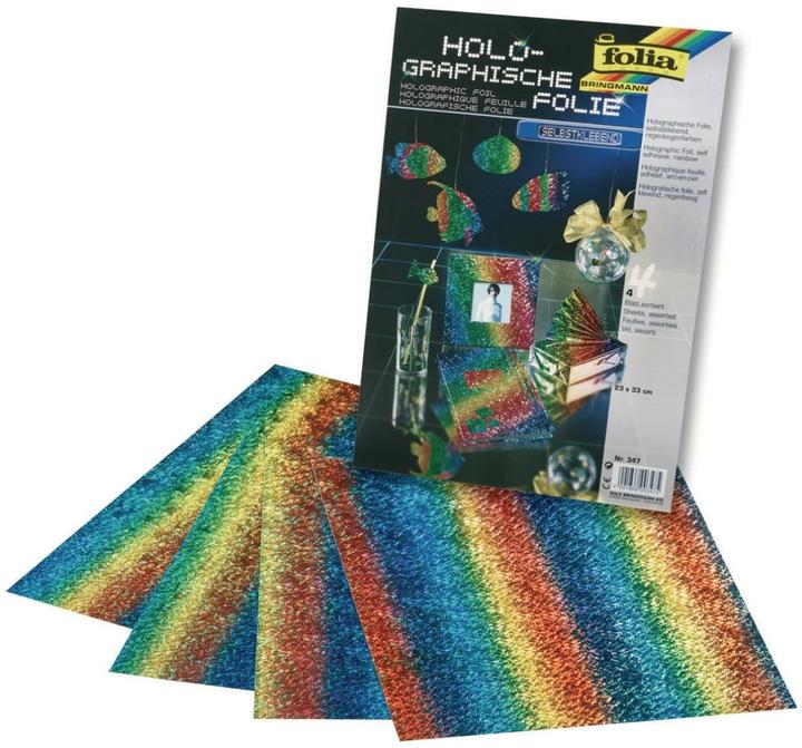 Actual product image Folia Holographic foil rainbow (4x)