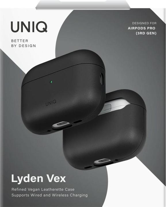 Produktbild Uniq Case Lyden Vex to AirPods Pro 3 gen black (Kopfhörer Hülle)