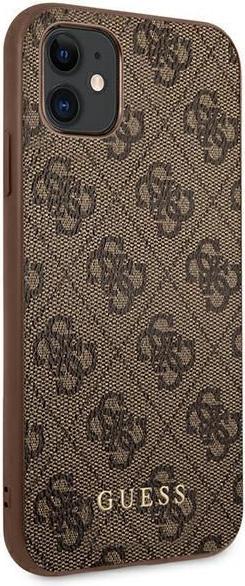 Produktbild Guess GUHCN61G4GFBR iPhone 11 6,1" brązowy/brown hard case 4G Metal Gold Logo (Apple iPhone 11)